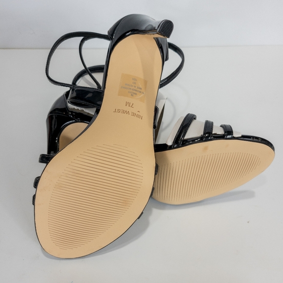 Nine West Ilov Dress Sandals Black -7 - Picture 4 of 5